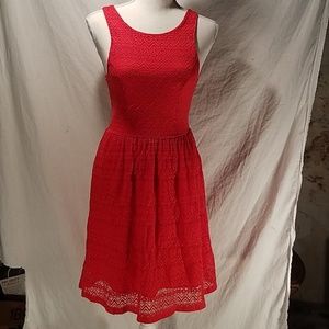 Everly red/orange lace dress sz S